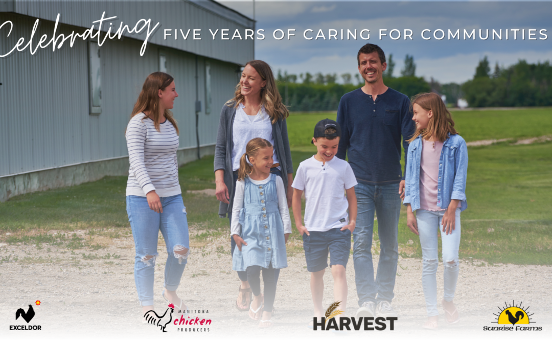 Manitoba Chicken Producers, Exceldor Cooperative, and Sunrise Farms Celebrate Five Years of Partnership with Harvest Manitoba to Support Families in Need